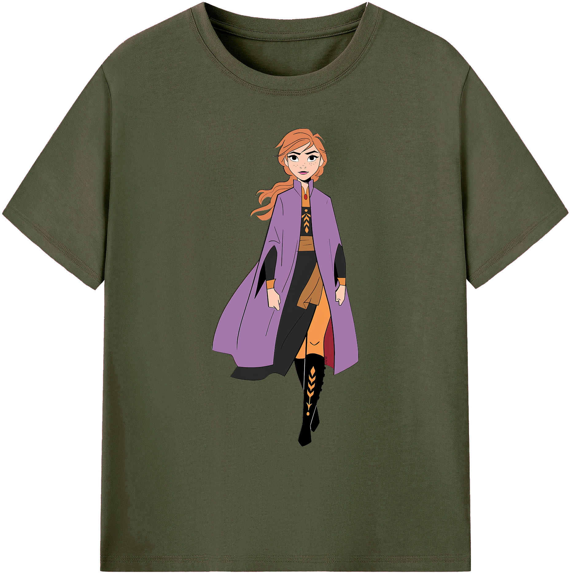 （画像用） アナと雪の女王 アンナ エルサ Frozen Anna Elsa 綿100％ メンズ半袖Tシャツ｜肌触りやわらか＆通気性